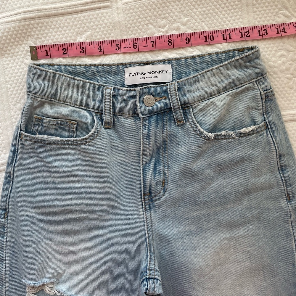 Buckle FLYING MONKEY Vintage Cropped Straight Jean Distressed Windfall 23 - Picture 10 of 14